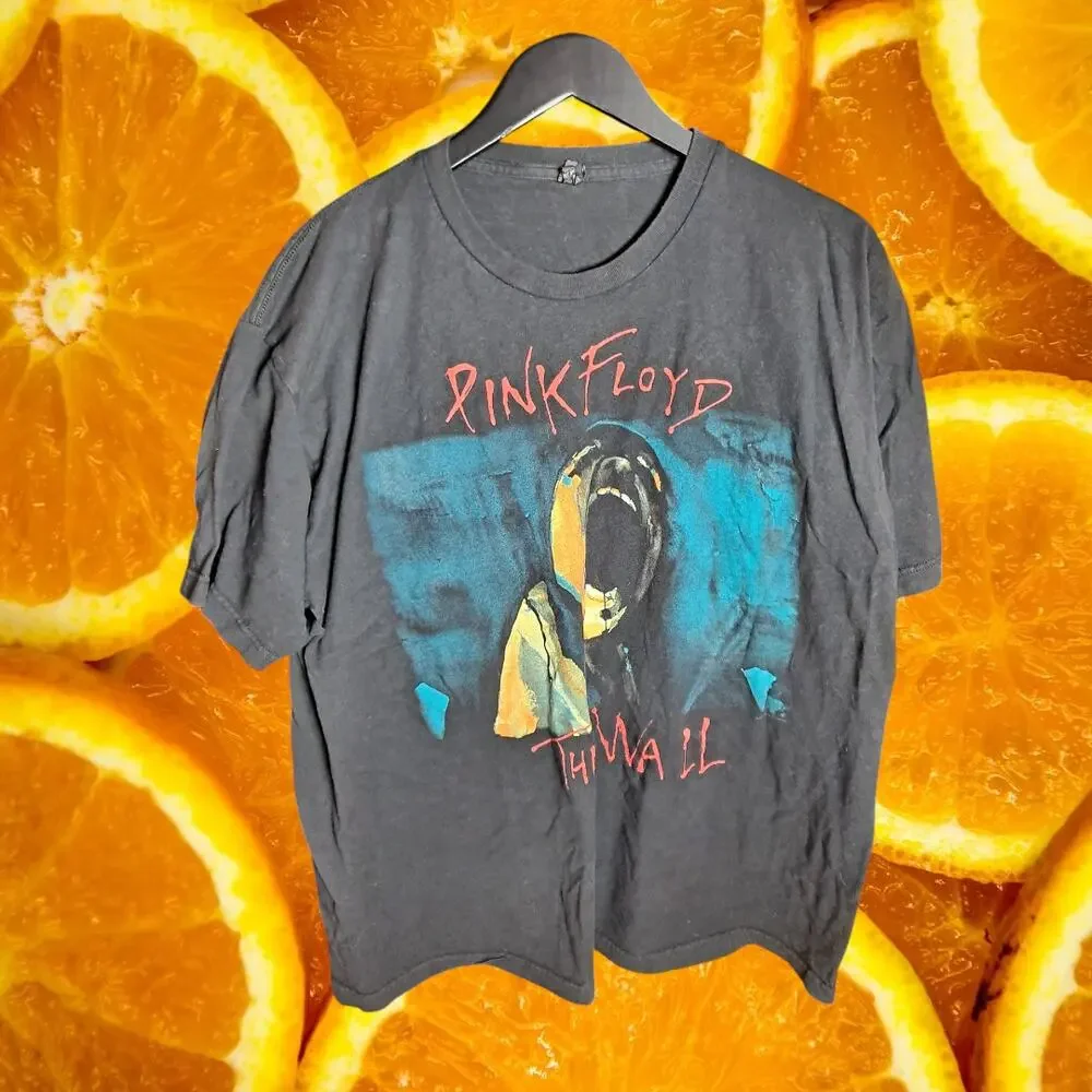 Tultex Men's‎ Black Cotton Pink Floyd The Wall Short Sleeve T-Shirt Size XL